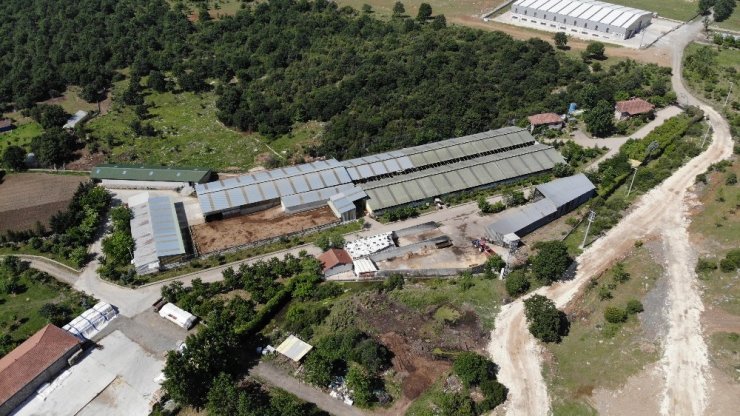 İYİ Partili Türkkan’ın kaçak yapı belirlenen çiftlik ve fabrikası havadan görüntülendi